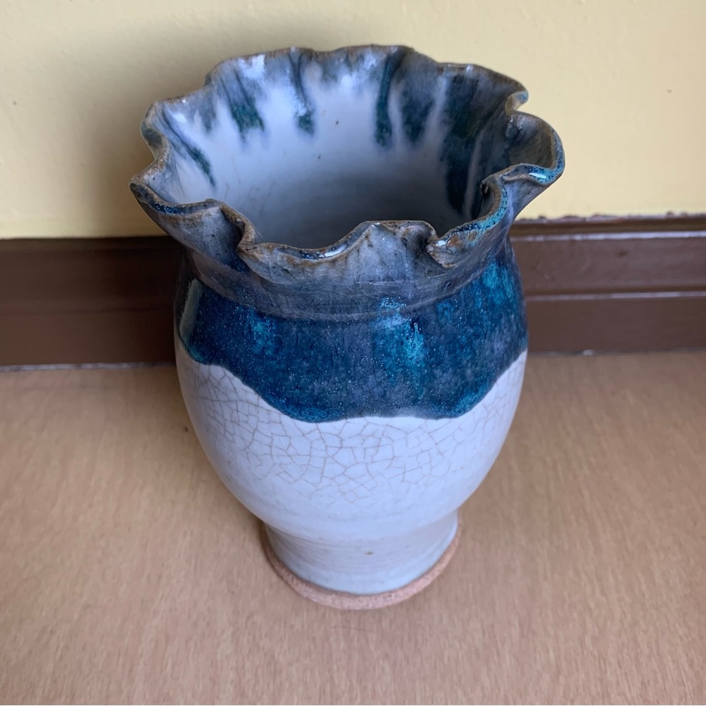 signed vase pottery ceramic stoneware